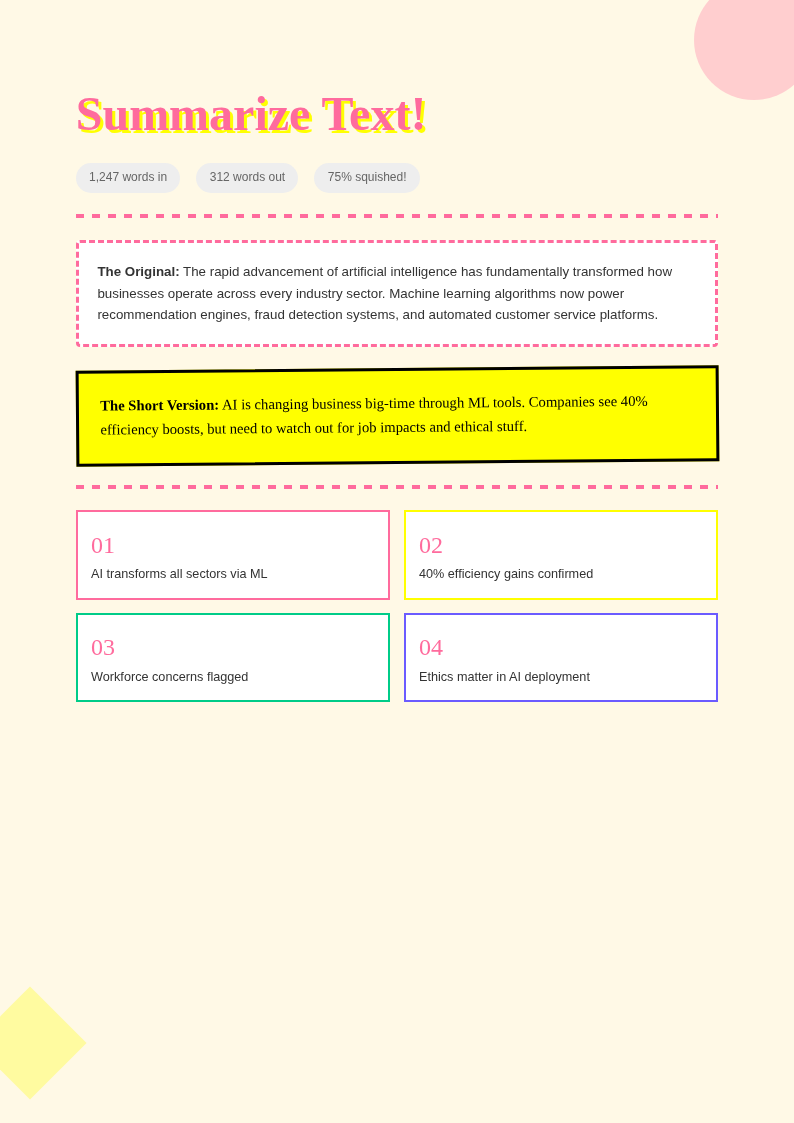 Memphis design summarize text